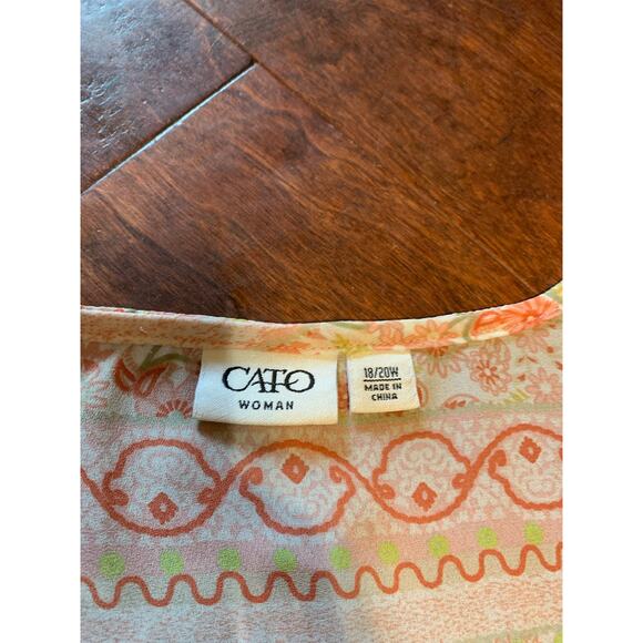 Cato Woman Pink Floral Blouse - Sz 18/20W - Picture 4 of 10